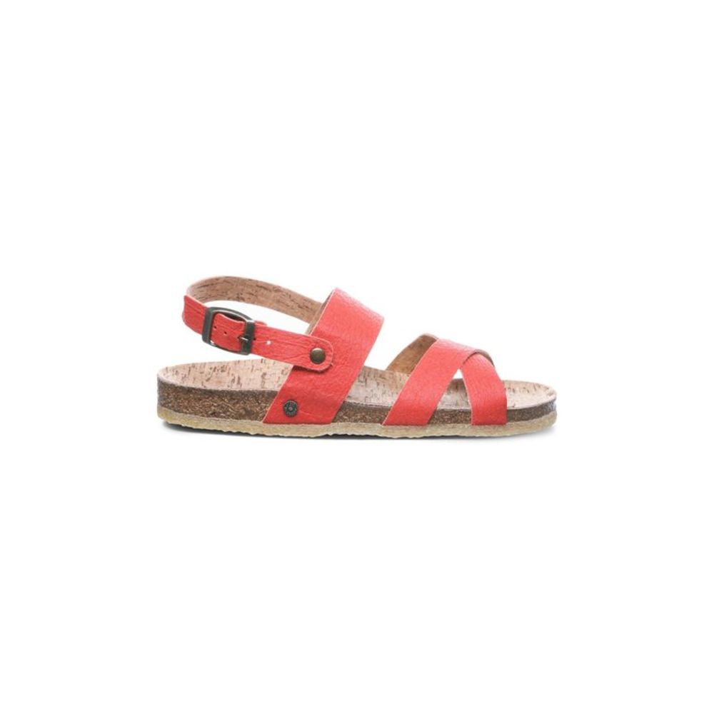 BEAR PAW Womens Red Vegan Cushioned Kala Platform Buckle Sandals 9